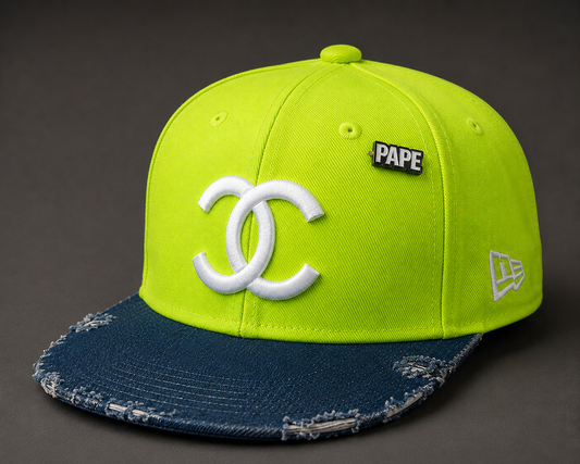 PAPE x CHANEL TENNIS GREEN ADJUSTABLE CAP